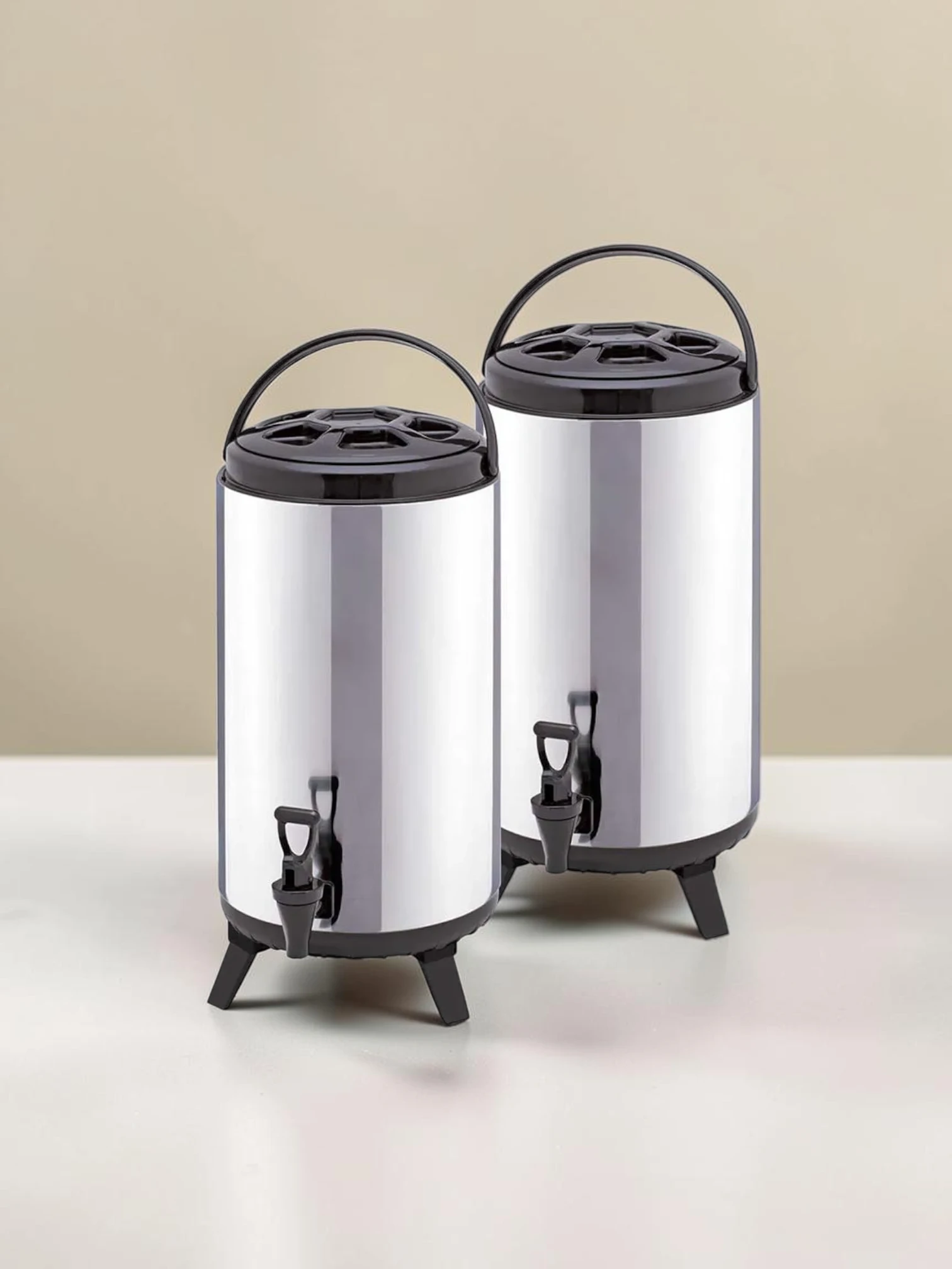 frostandfoamtanks 10L Portable Insulated Beverage Dispenser Stainless Steel Cold/Heat Coffee Tea Barrel