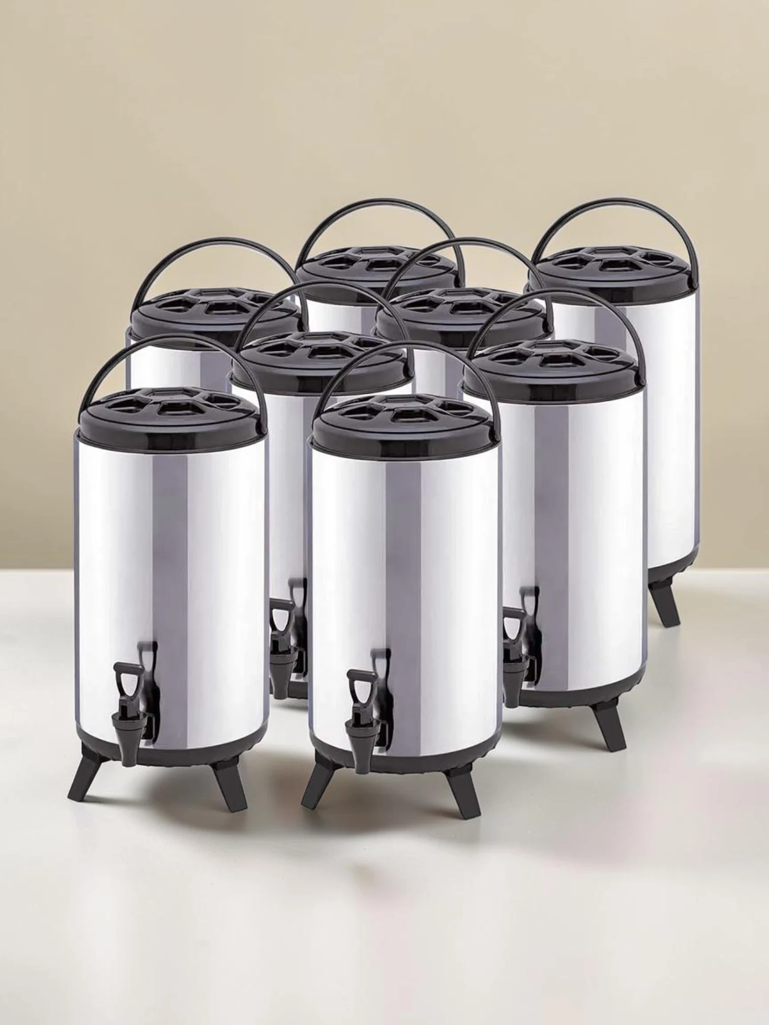 frostandfoamtanks 8L Portable Insulated Beverage Dispenser Stainless Steel Thermal Pot