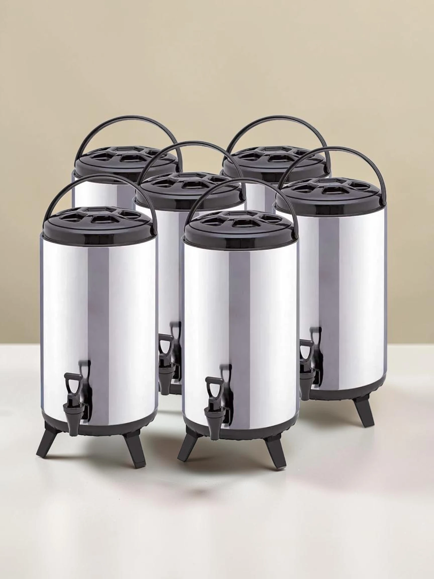 frostandfoamtanks 8L Portable Insulated Beverage Dispenser Stainless Steel Thermal Barrel for Coffee and Tea