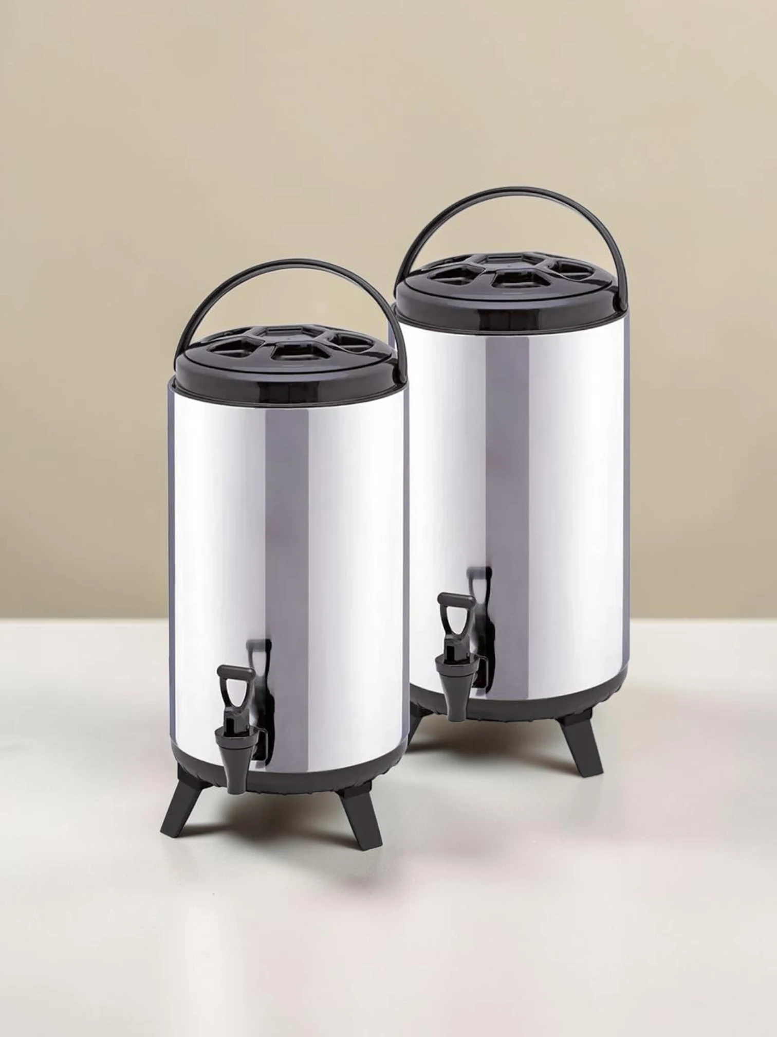 frostandfoamtanks 2 x 12L Portable Insulated Beverage Dispenser Stainless Steel Pot for Coffee and Tea