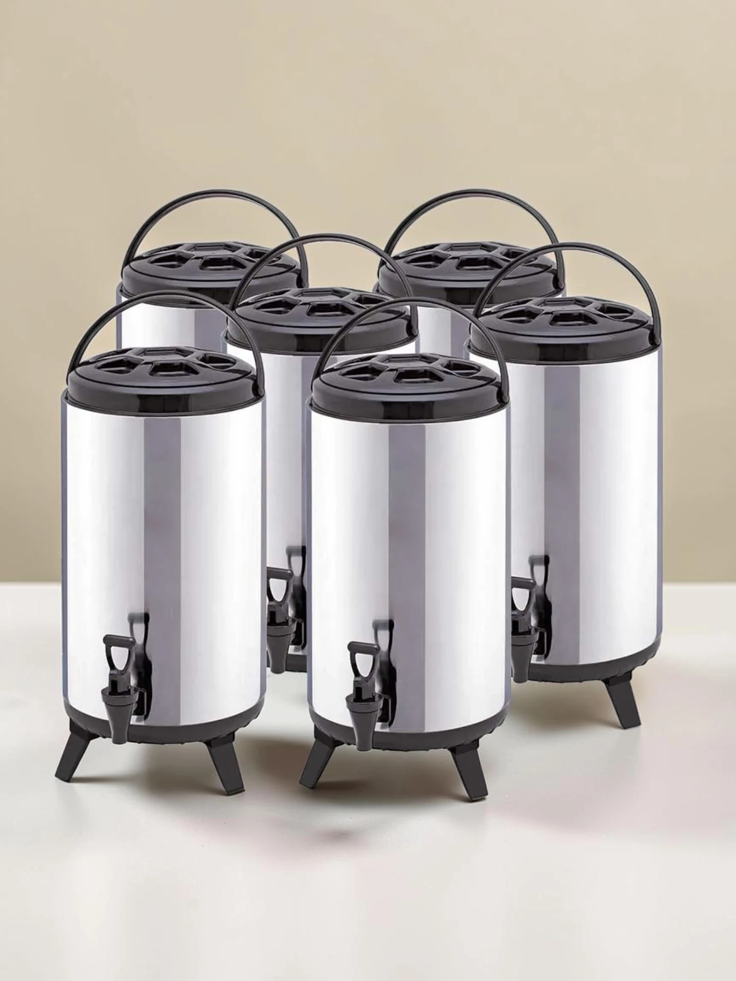 frostandfoamtanks 10L Portable Insulated Beverage Dispenser Stainless Steel Heat and Cold Brew Pot