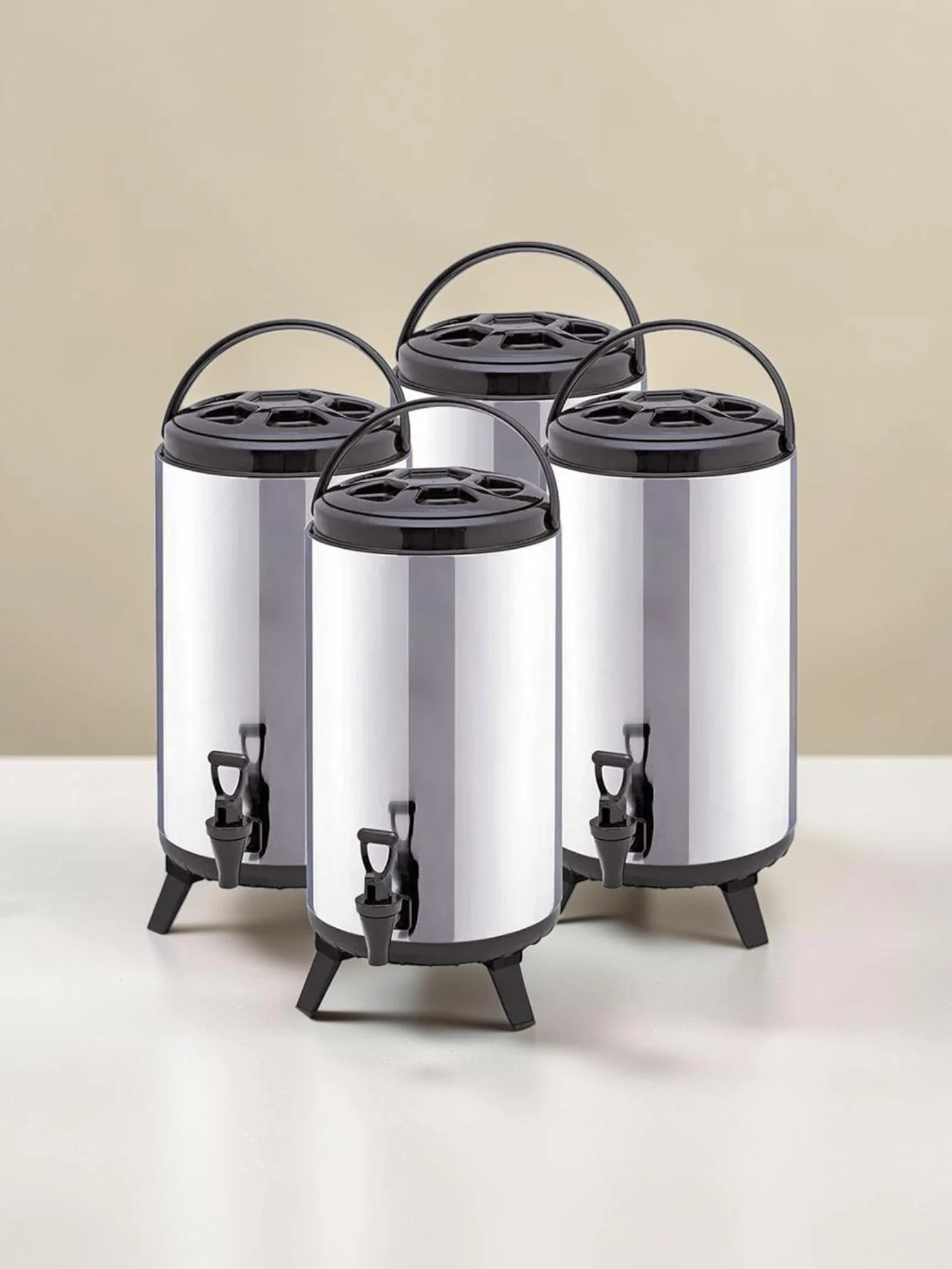 frostandfoamtanks 8L Portable Insulated Beverage Dispenser Stainless Steel Heat and Cold Storage Barrel